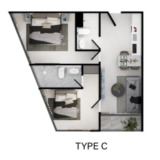 SunHills Layan, 2 bedroom apartments - from 45 m² to 70 m²